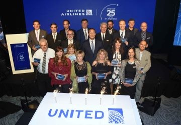 United Airlines celebr 25 aos en la Argentina
